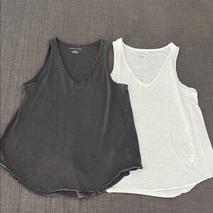 American Eagle Outfitters Black and White Tank Tops